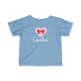 Valentine Heart & Bow Personalized Tee