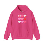 Valentine 'Be Mine' Heart Grid Hoodie