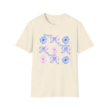 Prayer Changes Things Floral T-Shirt — Blue & Pink Ribbon Comfort Tee