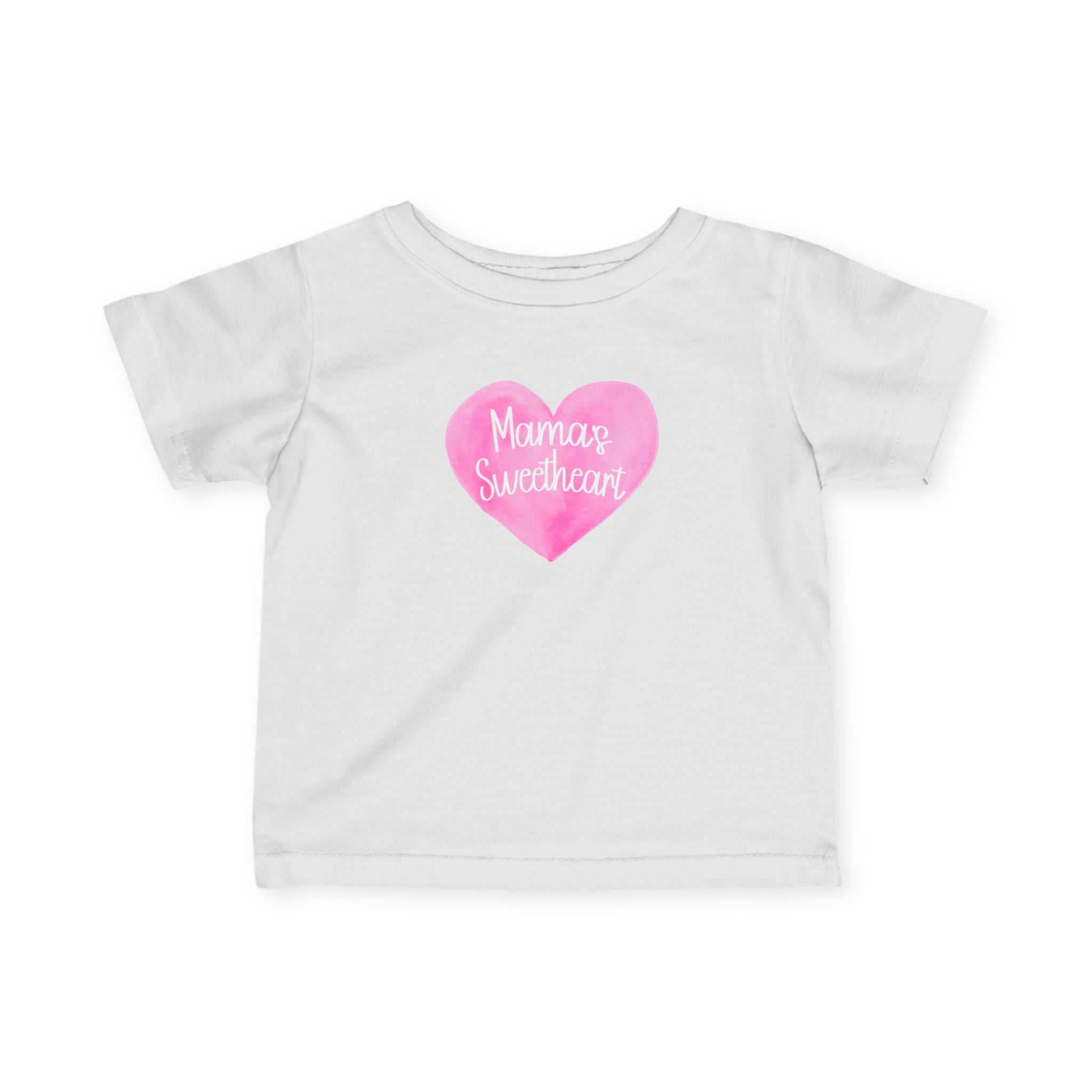 Infant Tee — Pink Heart "Mama's Sweetheart" Baby Shirt