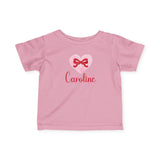 Valentine Heart & Bow Personalized Tee