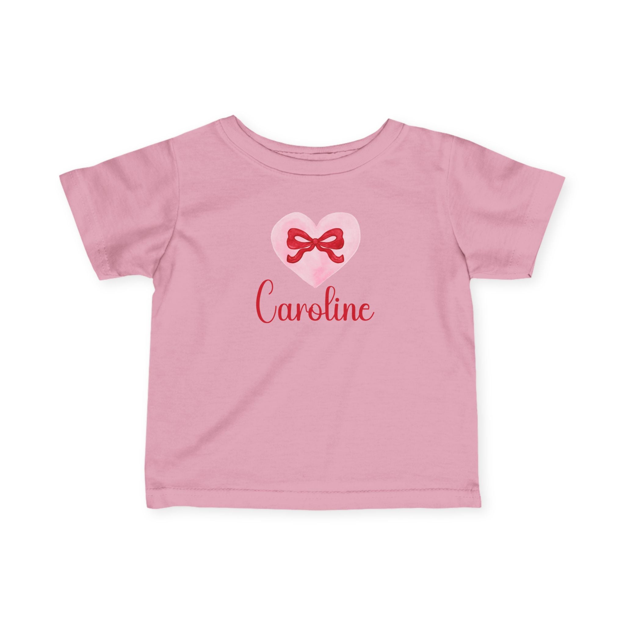 Valentine Heart & Bow Personalized Tee