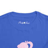 Toddler Tee — Pink Doll Barbi Silhouette with Florals Personalized