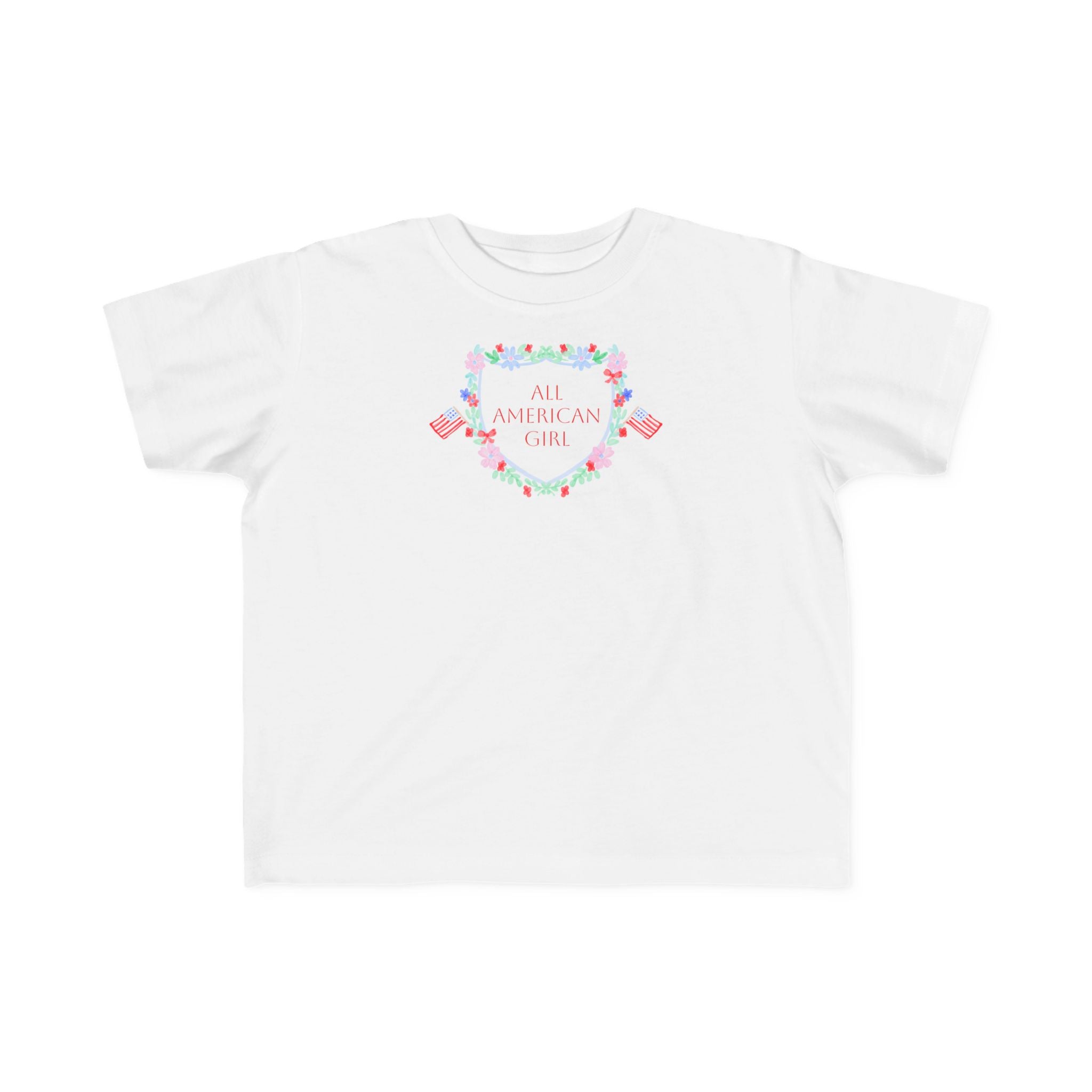 All-American Girl Cutie Floral Graphic Tee
