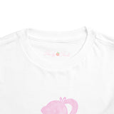 Toddler Tee — Pink Doll Barbi Silhouette with Florals Personalized