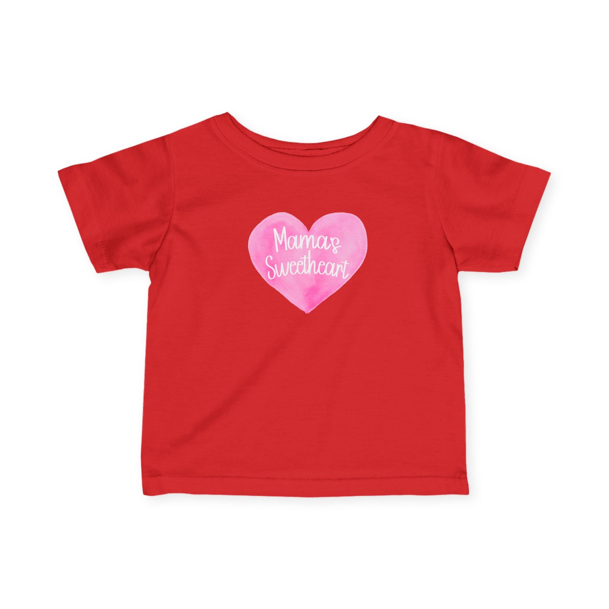 Infant Tee — Pink Heart "Mama's Sweetheart" Baby Shirt