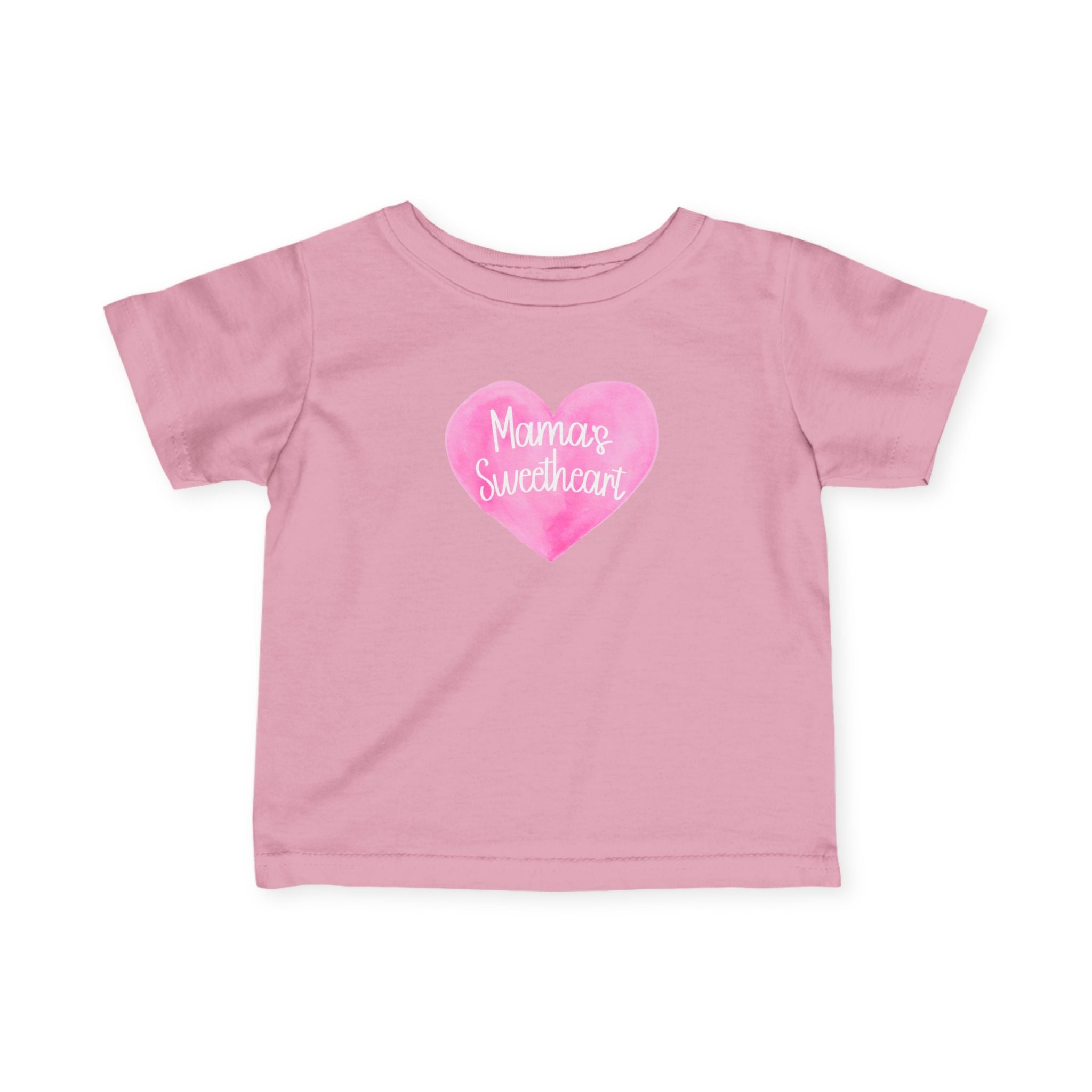Infant Tee — Pink Heart "Mama's Sweetheart" Baby Shirt
