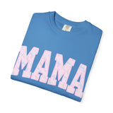 Mama Floral Graphic Tee — Pastel Pink "MAMA" Cotton T-Shirt