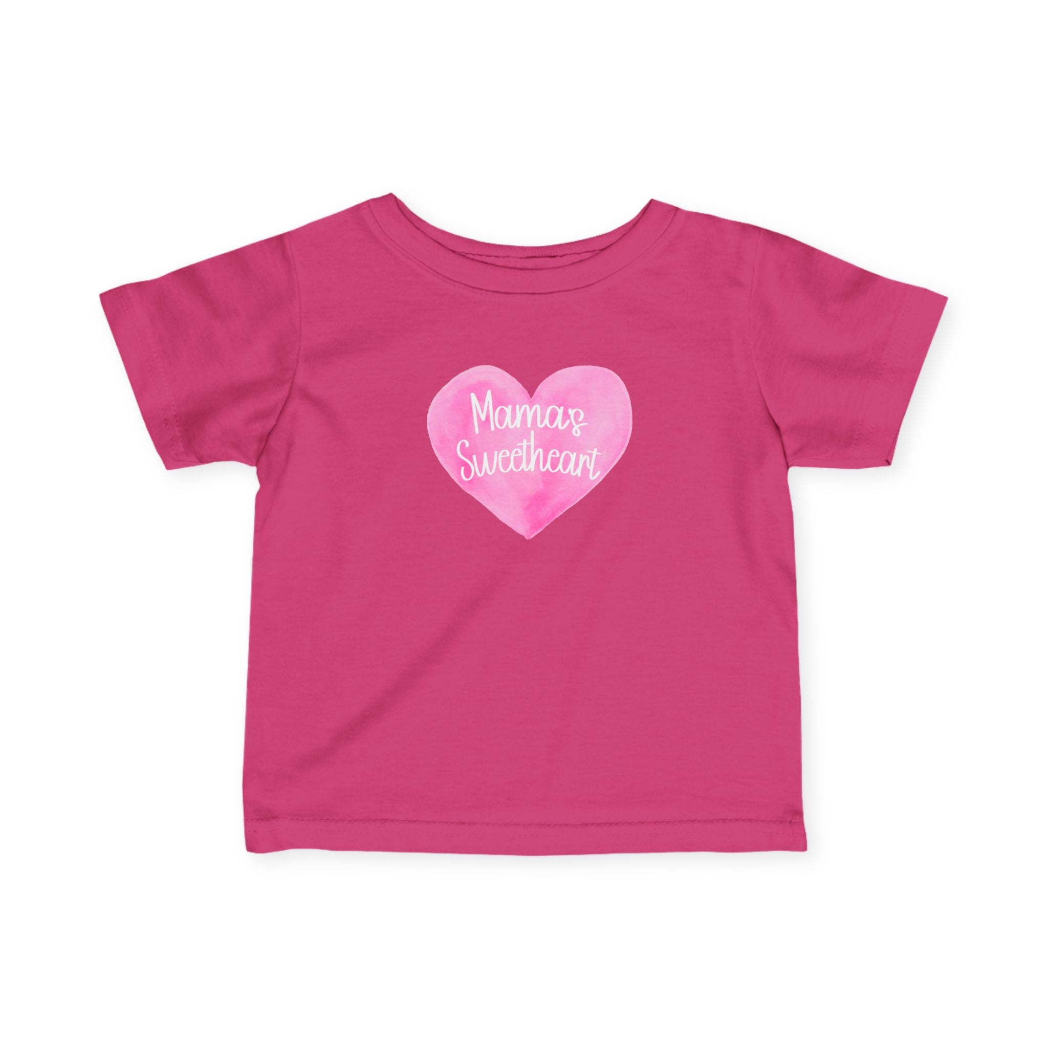 Infant Tee — Pink Heart "Mama's Sweetheart" Baby Shirt