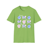 Prayer Changes Things Floral T-Shirt — Blue & Pink Ribbon Comfort Tee