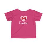 Valentine Heart & Bow Personalized Tee