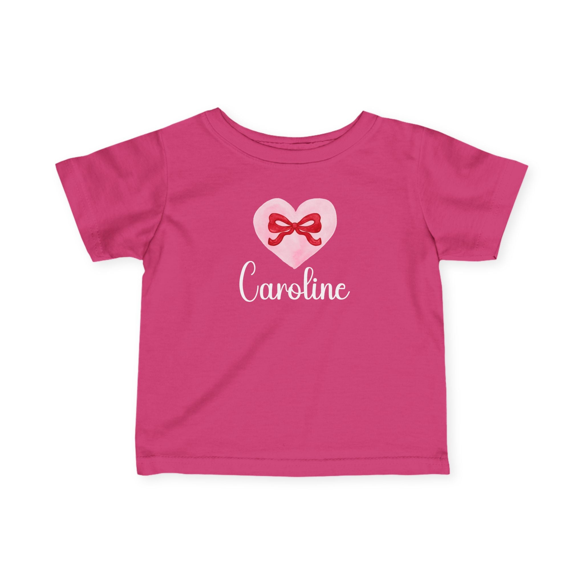 Valentine Heart & Bow Personalized Tee