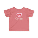 Valentine Heart & Bow Personalized Tee
