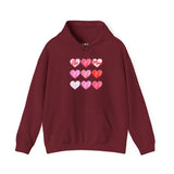 Valentine 'Be Mine' Heart Grid Hoodie