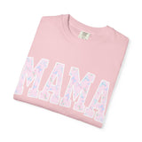 Mama Floral Graphic Tee — Pastel Pink "MAMA" Cotton T-Shirt