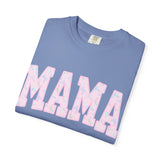 Mama Floral Graphic Tee — Pastel Pink "MAMA" Cotton T-Shirt