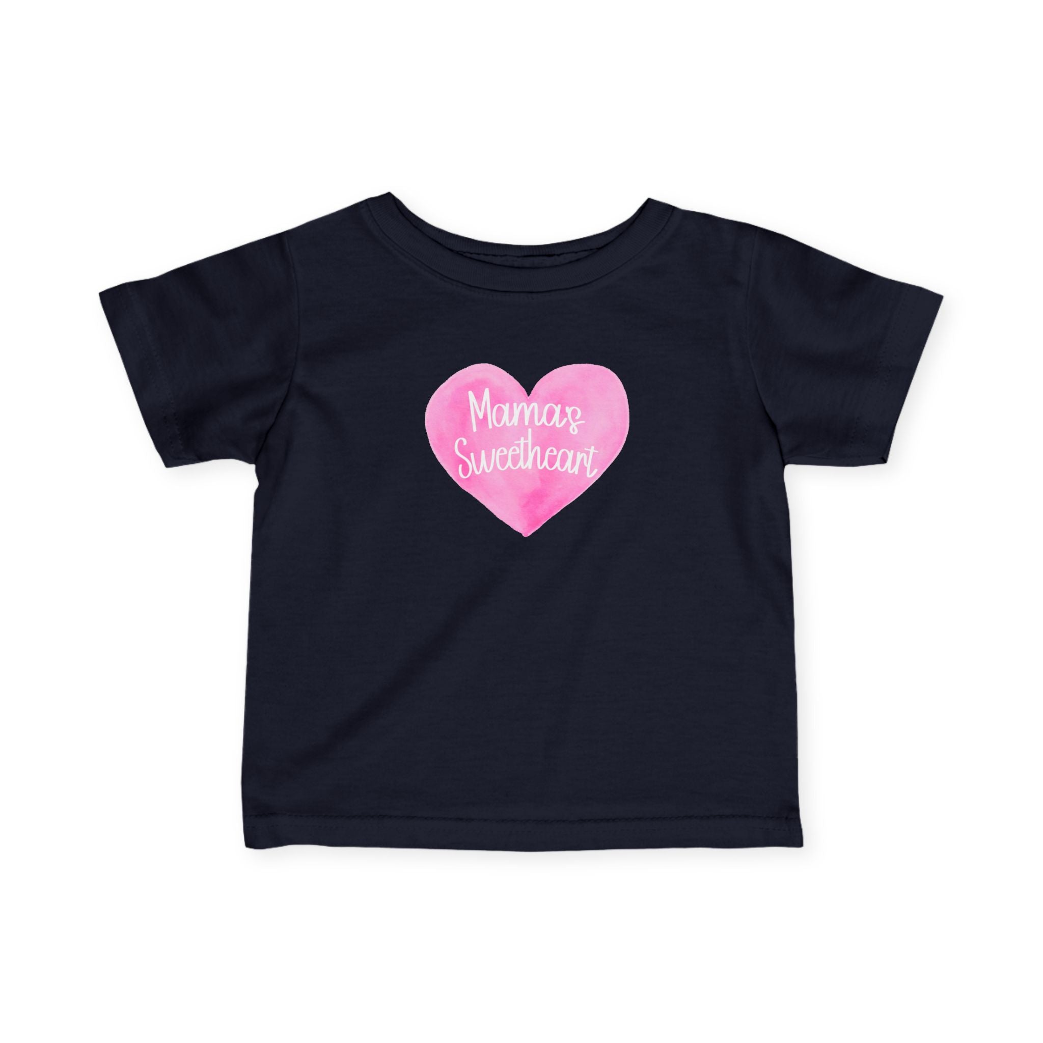 Infant Tee — Pink Heart "Mama's Sweetheart" Baby Shirt