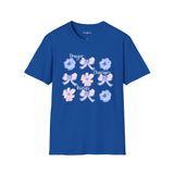 Prayer Changes Things Floral T-Shirt — Blue & Pink Ribbon Comfort Tee