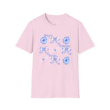 Prayer Changes Things Floral T-Shirt — Blue & Pink Ribbon Comfort Tee