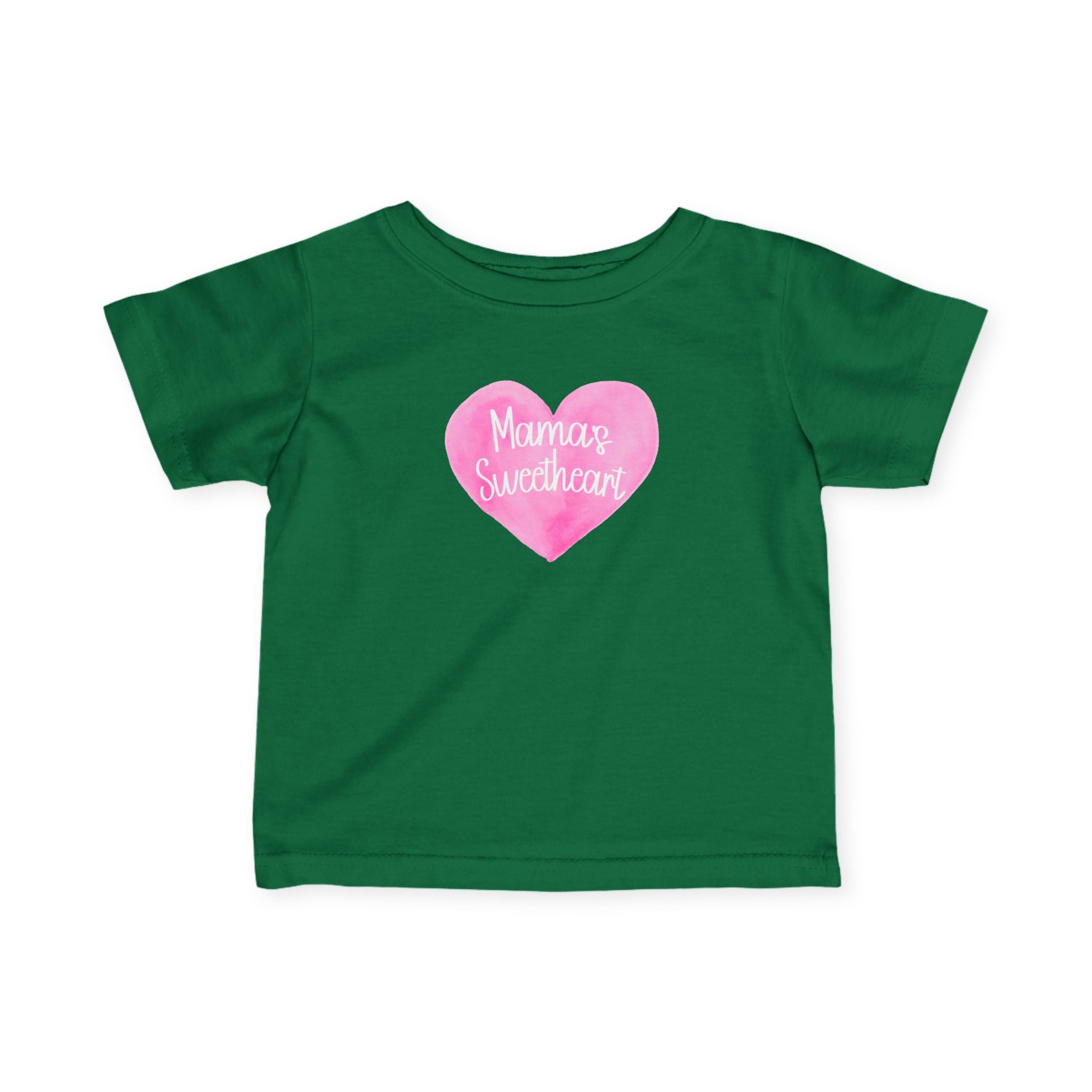Infant Tee — Pink Heart "Mama's Sweetheart" Baby Shirt