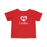 Valentine Heart & Bow Personalized Tee