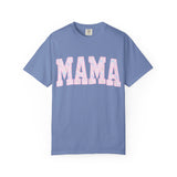 Mama Floral Graphic Tee — Pastel Pink "MAMA" Cotton T-Shirt