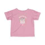 Infant Tee — "Birthday Girl" Pink Floral Cake Baby T‑Shirt