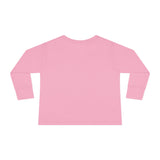 Valentine's Toddler Long Sleeve Tee — Floral Name Wreath