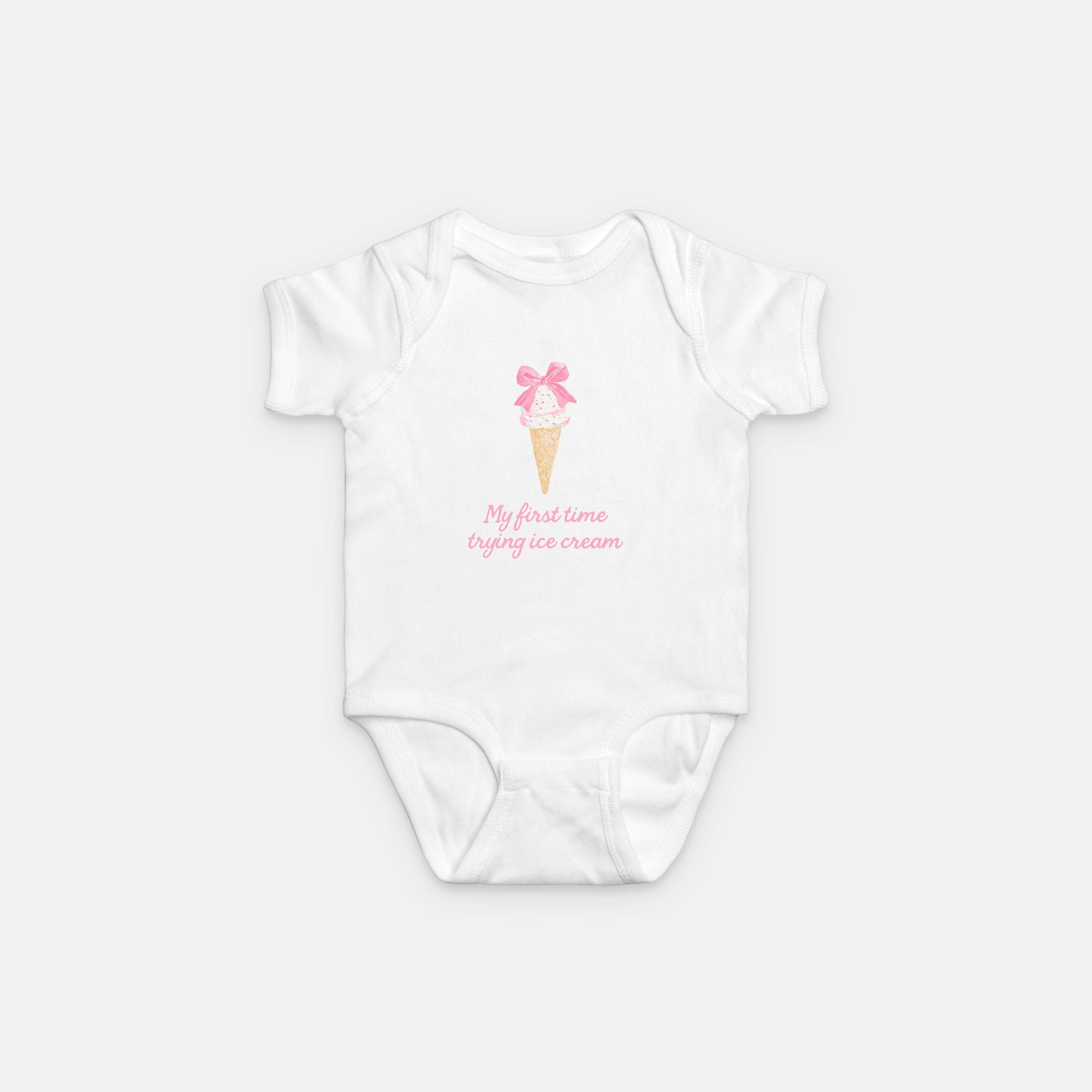 Sugar Bow First Ice Cream Onesie