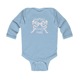 Valentine's Day - "Mama's Sweetheart" Bow & Hearts Long Sleeve Onesie