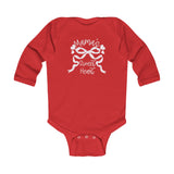 Valentine's Day - "Mama's Sweetheart" Bow & Hearts Long Sleeve Onesie