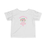 Infant Tee — "Birthday Girl" Pink Floral Cake Baby T‑Shirt