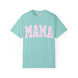 Mama Floral Graphic Tee — Pastel Pink "MAMA" Cotton T-Shirt