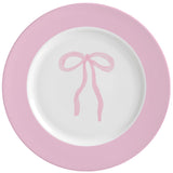Blush Bow Ceramic Plate Set (Set of 4)