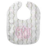 Blush Vine Monogram Bib