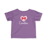 Valentine Heart & Bow Personalized Tee