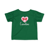 Valentine Heart & Bow Personalized Tee