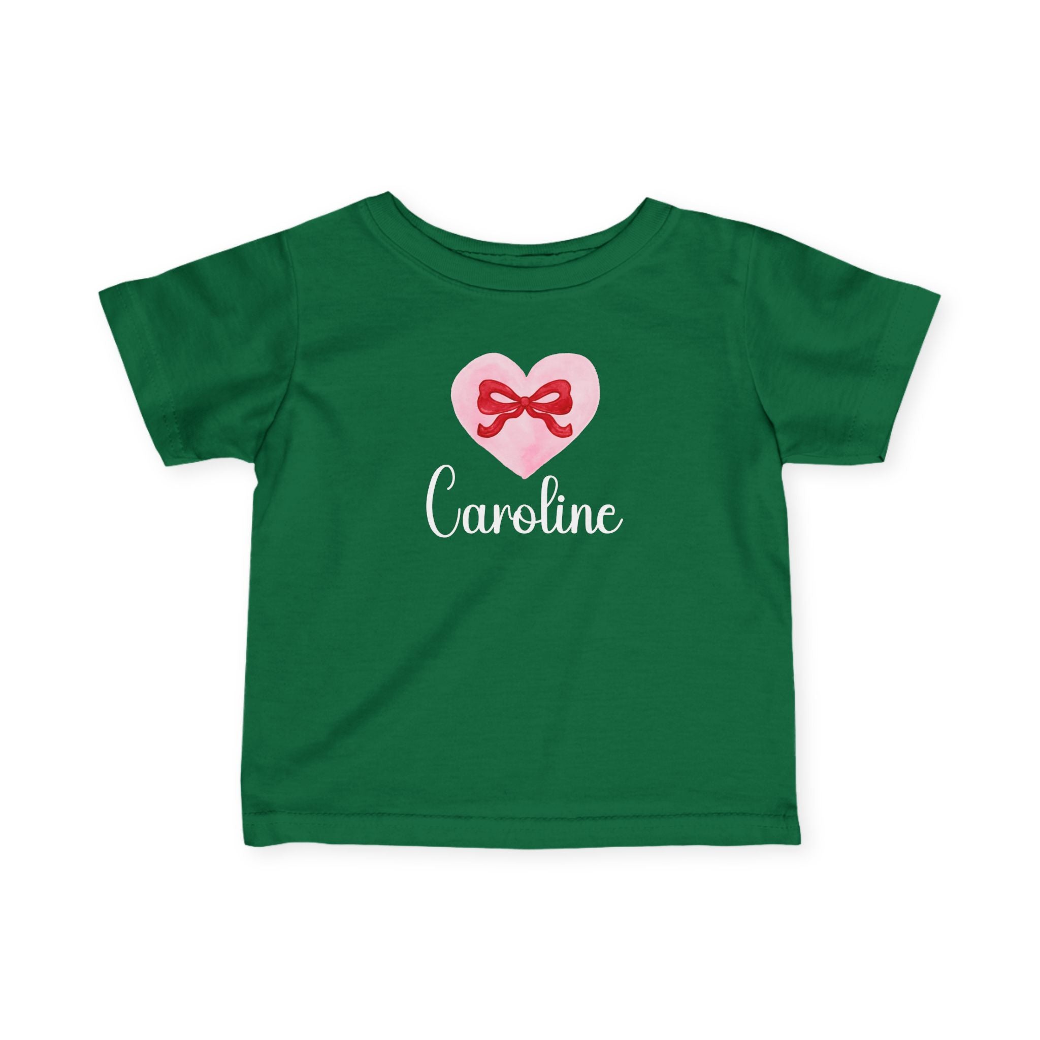 Valentine Heart & Bow Personalized Tee