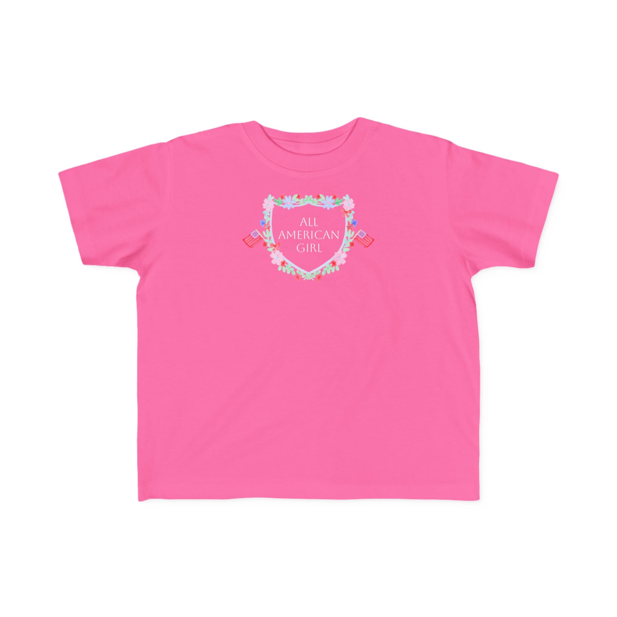 All-American Girl Cutie Floral Graphic Tee