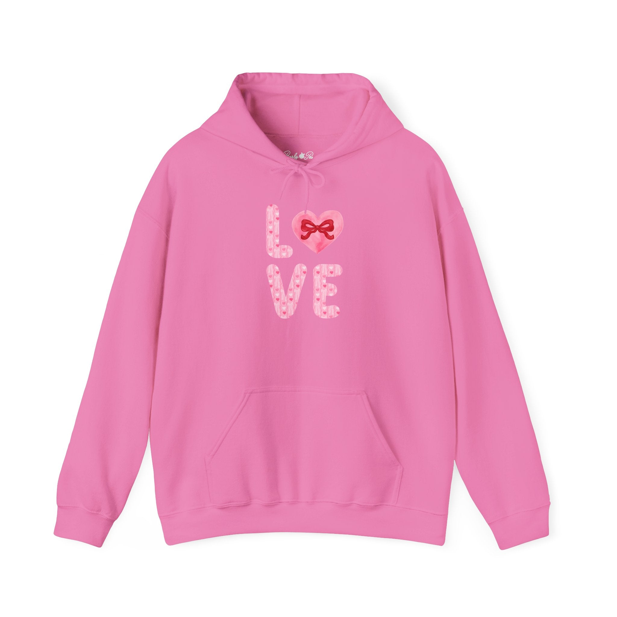 LOVE Mommy & Me Pink Floral Heart Hoodie — Romantic Valentine’s Day Pullover