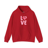 LOVE Mommy & Me Pink Floral Heart Hoodie — Romantic Valentine’s Day Pullover