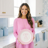 Blush Bow Ceramic Plate Set (Set of 4)