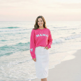 Blossom Mama Crewneck Bow Sleeve Sweatshirt