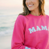 Blossom Mama Crewneck Bow Sleeve Sweatshirt
