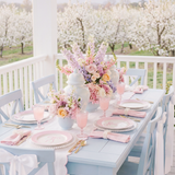 Blush Bow Ceramic Plate Set (Set of 4)