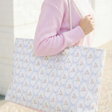 Floral Heart Pattern Weekender Bag – Pastel Travel Tote