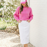 Mama Trucker Hat — Pink Script Bow Cap for Moms