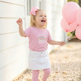 Infant Tee — "Birthday Girl" Pink Floral Cake Baby T‑Shirt