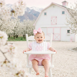 Blush Vine Monogram Bib