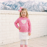 Personalized Floral Heart Toddler Hoodie